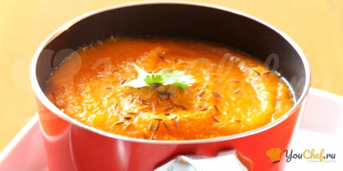 Морковный суп с тмином и куркумой