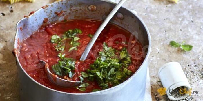 Вкусный и быстрый томатный соус