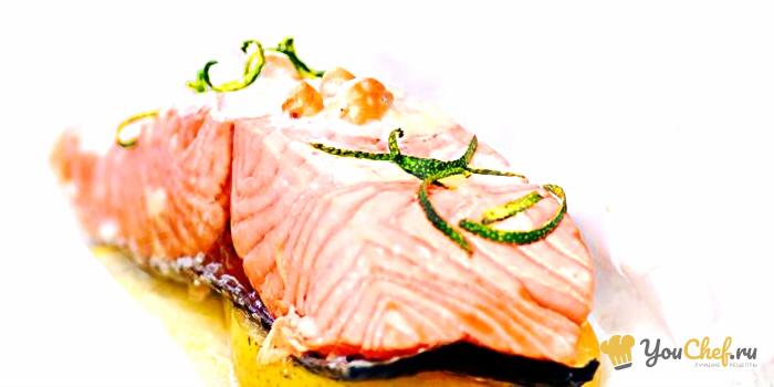 Как приготовить Запеченный лосось в духовке рецепт пошагово