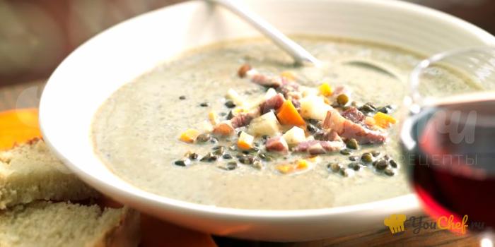 Чечевичный суп с луком