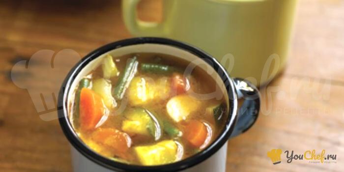 Фасолевый суп с овощами