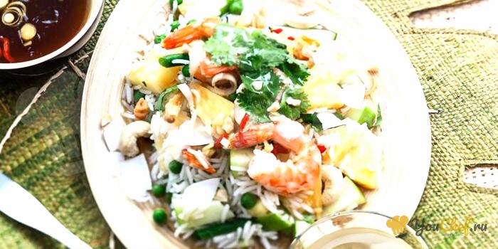 Рецепт Тайский рис с креветками