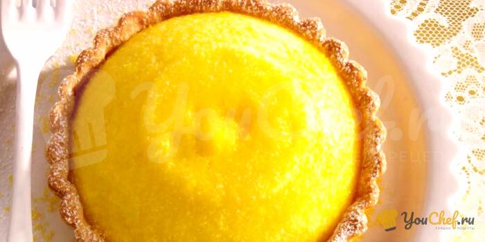 Лимонно-творожный пирог