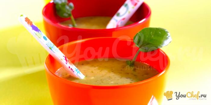 Крем-суп из кресс-салата с Laughing Cow