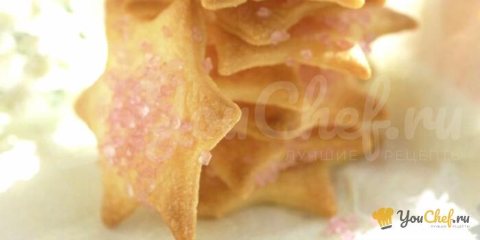 Песочное печенье из розового сахара