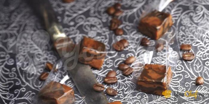 Мраморная кофейная шоколадная помадка
