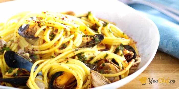 Спагетти с моллюсками (рецепт 2)