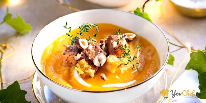 Мускатный суп с фуа-гра