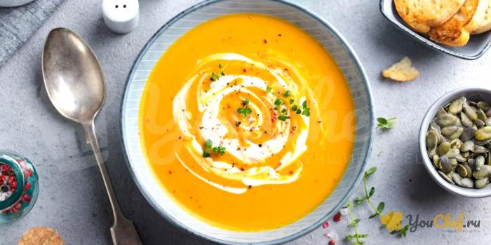 Морковно-тыквенный суп в Monsieur Cuisine