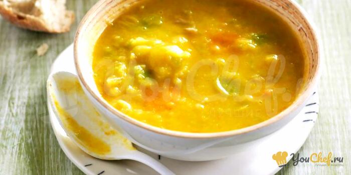 Жареный овощной суп